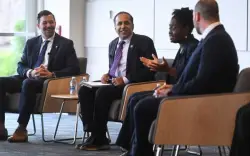 Krishnamoorthi leads panel at Harper College on value of public service careers under attack from DOGE